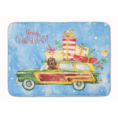 Carolines Treasures Merry Christmas Labradoodle Machine Washable Memory Foam Mat CK2411RUG